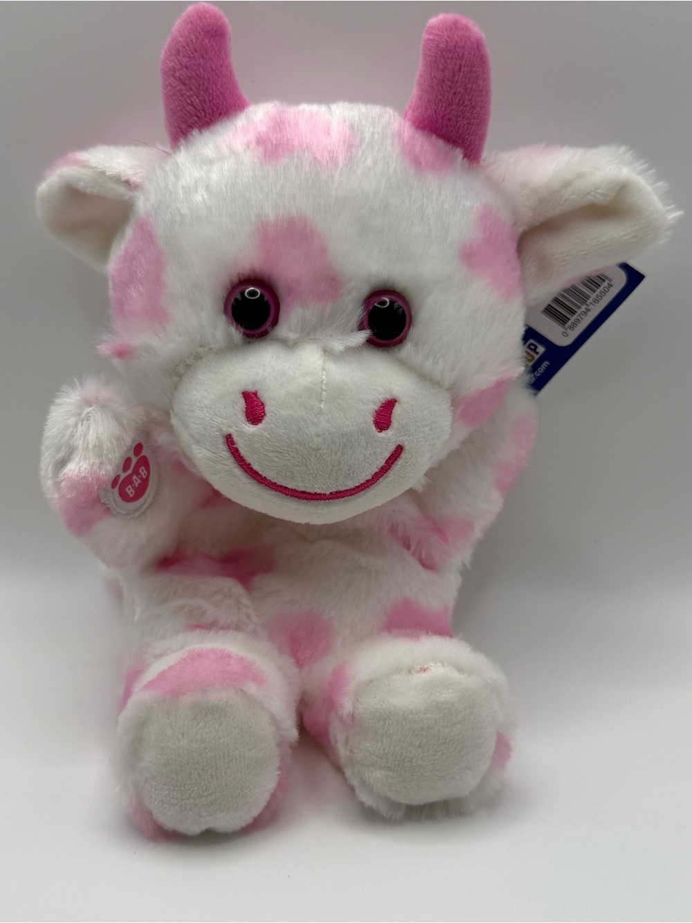 Build-A-Bear Workshop 2026 Mini Beans 7” Berry Sweet Cow Plush NWT (BAB-05)
